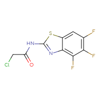 Chemical structure of 2-chloro-N-(4,5,6-trifluoro-1,3-benzothiazol-2-yl)acetamide - CSSB00000265845