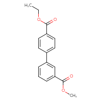 Chemical structure of 4'-ethyl 3-methyl [1,1'-biphenyl]-3,4'-dicarboxylate - CSSB01411995083