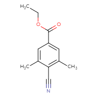 Chemical structure of ethyl 4-cyano-3,5-dimethylbenzoate - CSSB00010127272