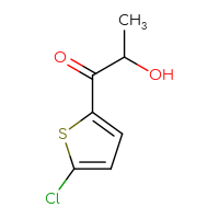 Chemical structure of 1-(5-chlorothiophen-2-yl)-2-hydroxypropan-1-one - CSSB00000728381