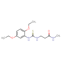 Chemical structure of 3-{[(2,5-diethoxyphenyl)carbamothioyl]amino}-N-methylpropanamide - CSSB01039172403