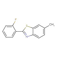 Chemical structure of 2-(2-fluorophenyl)-6-methyl-1,3-benzothiazole - CSSB00121580337