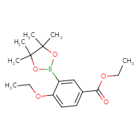 Chemical structure of ethyl 4-ethoxy-3-(4,4,5,5-tetramethyl-1,3,2-dioxaborolan-2-yl)benzoate - CSSB06454646321