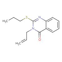 Chemical structure of 3-(prop-2-en-1-yl)-2-(propylsulfanyl)-3,4-dihydroquinazolin-4-one - CSSB00047942525