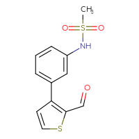 Chemical structure of N-[3-(2-formylthiophen-3-yl)phenyl]methanesulfonamide - CSSB06587197171