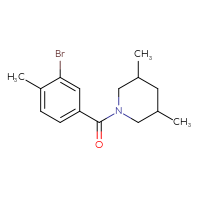 Chemical structure of 1-(3-bromo-4-methylbenzoyl)-3,5-dimethylpiperidine - CSSB00001441879