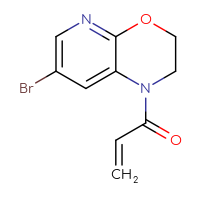 Chemical structure of 1-{7-bromo-1H,2H,3H-pyrido[2,3-b][1,4]oxazin-1-yl}prop-2-en-1-one - CSSB01766727512