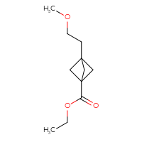 Chemical structure of ethyl 3-(2-methoxyethyl)bicyclo[1.1.1]pentane-1-carboxylate - CSSB06256324061