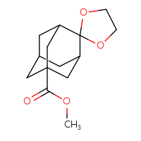 Chemical structure of methyl spiro[adamantane-2,2'-[1,3]dioxolane]-7-carboxylate - CSSB00132312569