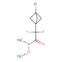 Chemical structure of 2-{3-bromobicyclo[1.1.1]pentan-1-yl}-2,2-difluoro-N-methoxy-N-methylacetamide - CSSB07010312698