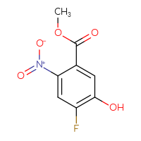 Chemical structure of methyl 4-fluoro-5-hydroxy-2-nitrobenzoate - CSSB00010760695