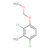 Chemical structure of 1,3-dichloro-4-(methoxymethoxy)-2-methylbenzene - CSSB15016189560
