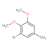 Chemical structure of 1-bromo-2,3-dimethoxy-5-methylbenzene - CSSB00010391126