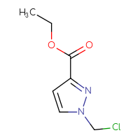 Chemical structure of ethyl 1-(chloromethyl)-1H-pyrazole-3-carboxylate - CSSB00000080394