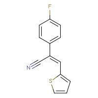 Chemical structure of (2Z)-2-(4-fluorophenyl)-3-(thiophen-2-yl)prop-2-enenitrile - CSSB00032387508
