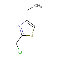 Chemical structure of 2-(chloromethyl)-4-ethyl-1,3-thiazole - CSSB00011775641
