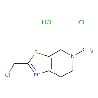 Chemical structure of 2-(chloromethyl)-5-methyl-4H,5H,6H,7H-[1,3]thiazolo[5,4-c]pyridine dihydrochloride - CSSB00020591156