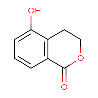 Chemical structure of 5-hydroxy-3,4-dihydro-1H-2-benzopyran-1-one - CSSB00011010057