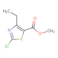 Chemical structure of methyl 2-chloro-4-ethyl-1,3-thiazole-5-carboxylate - CSSB00011096946