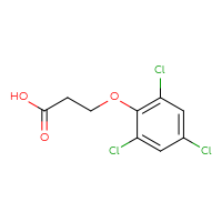 Chemical structure of 3-(2,4,6-trichlorophenoxy)propanoic acid - CSSB00011198201