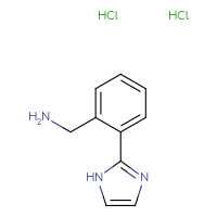 Chemical structure of 1-[2-(1H-imidazol-2-yl)phenyl]methanamine dihydrochloride - CSSB00015205262