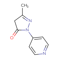 Chemical structure of 3-methyl-1-(pyridin-4-yl)-4,5-dihydro-1H-pyrazol-5-one - CSSB00011313221