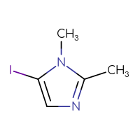 Chemical structure of 5-iodo-1,2-dimethyl-1H-imidazole - CSSB00014705617