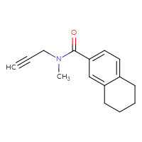 Chemical structure of N-methyl-N-(prop-2-yn-1-yl)-5,6,7,8-tetrahydronaphthalene-2-carboxamide - CSSB00034751745