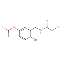 Chemical structure of N-{[2-bromo-5-(difluoromethoxy)phenyl]methyl}-2-chloroacetamide - CSSB21332098018