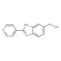 Chemical structure of [2-(pyridin-4-yl)-1H-1,3-benzodiazol-6-yl]methanol - CSSB00160497936