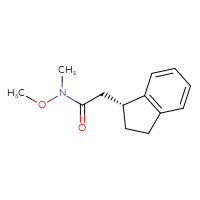Chemical structure of 2-[(1R)-2,3-dihydro-1H-inden-1-yl]-N-methoxy-N-methylacetamide - CSSB21151592645