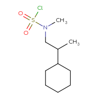 Chemical structure of N-(2-cyclohexylpropyl)-N-methylsulfamoyl chloride - CSSB06259319827