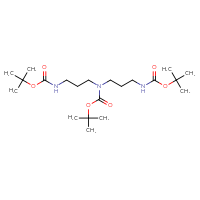 Chemical structure of tert-butyl N,N-bis(3-{[(tert-butoxy)carbonyl]amino}propyl)carbamate - CSSB00103736883