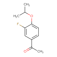 Chemical structure of 1-[3-fluoro-4-(propan-2-yloxy)phenyl]ethan-1-one - CSSB00011229997