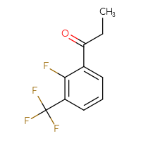 Chemical structure of 1-[2-fluoro-3-(trifluoromethyl)phenyl]propan-1-one - CSSB00011216817