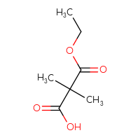 Chemical structure of 3-ethoxy-2,2-dimethyl-3-oxopropanoic acid - CSSB00000694683