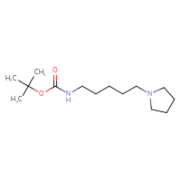 Chemical structure of tert-butyl N-[5-(pyrrolidin-1-yl)pentyl]carbamate - CSSB00010412562