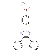 Chemical structure of methyl 4-(4,5-diphenyl-1H-imidazol-2-yl)benzoate - CSSB00159431794