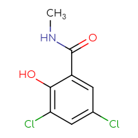 Chemical structure of 3,5-dichloro-2-hydroxy-N-methylbenzamide - CSSB00107972063