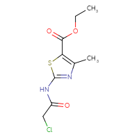 Chemical structure of ethyl 2-(2-chloroacetamido)-4-methyl-1,3-thiazole-5-carboxylate - CSSB00000027387