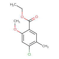 Chemical structure of ethyl 4-chloro-2-methoxy-5-methylbenzoate - CSSB00010230152