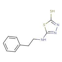 Chemical structure of 5-[(2-phenylethyl)amino]-1,3,4-thiadiazole-2-thiol - CSSB00000215089