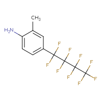 Chemical structure of 2-methyl-4-(1,1,2,2,3,3,4,4,4-nonafluorobutyl)aniline - CSSB20963199642