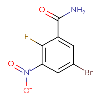 Chemical structure of 5-bromo-2-fluoro-3-nitrobenzamide - CSSB00015964401