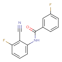 Chemical structure of N-(2-cyano-3-fluorophenyl)-3-fluorobenzamide - CSSB00034040239