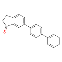Chemical structure of 6-{[1,1'-biphenyl]-4-yl}-2,3-dihydro-1H-inden-1-one - CSSB06581990633
