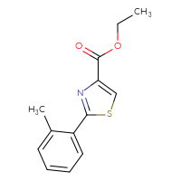 Chemical structure of ethyl 2-(2-methylphenyl)-1,3-thiazole-4-carboxylate - CSSB00000259359