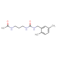 Chemical structure of N-[3-({[(2,5-dimethylphenyl)methyl]carbamoyl}amino)propyl]acetamide - CSSB09890690146