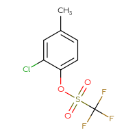 Chemical structure of 2-chloro-4-methylphenyl trifluoromethanesulfonate - CSSB00010875505