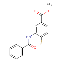 Chemical structure of methyl 3-benzamido-4-fluorobenzoate - CSSB00027366836